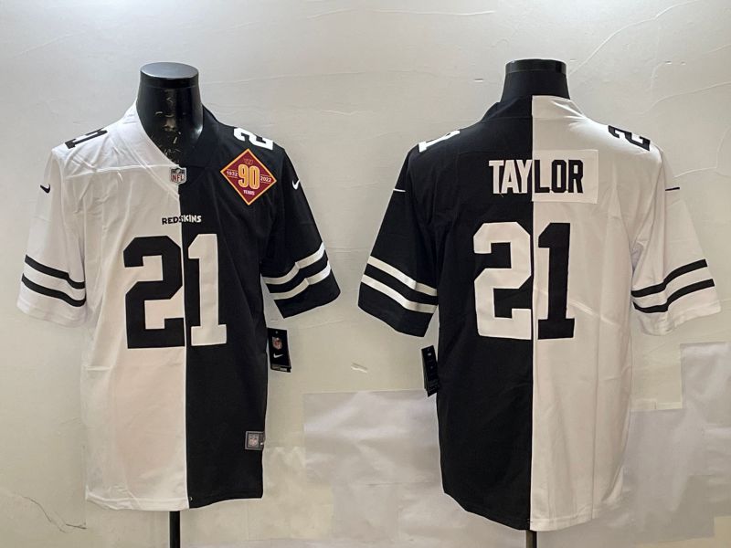 Men Washington Commanders #21 Taylor White Black Fashion 2025 Nike Limited NFL Jersey style 3